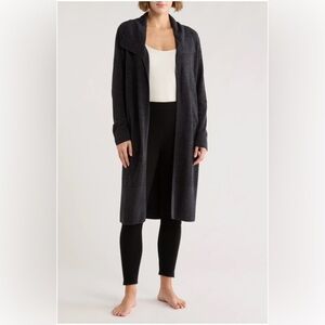 Barefoot Dreams CozyChic Ultra Lite Open Front Cardigan in Black Size XS